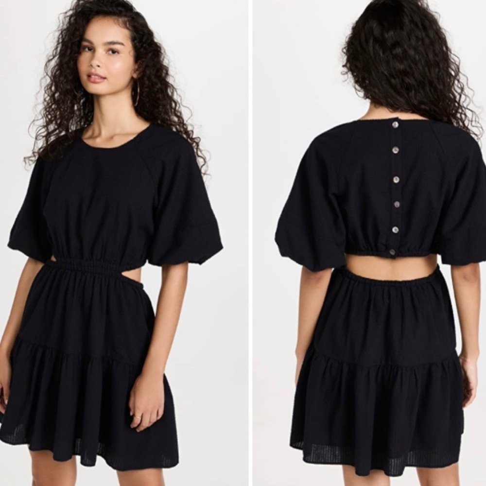 Madewell seersucker cut out back dress. NWT
